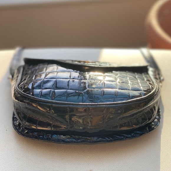 ❌SOLD IG❌CÉLINE🖤Patent Croc✨Rare Vintage - Picture 3 of 12